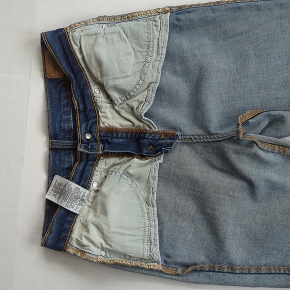 Levi's Perfectly Slimming 512 Studded Straight Jeans 8M Blue - Picture 7 of 16